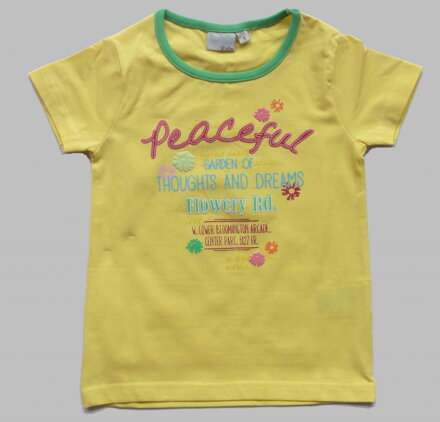 žluté dívčí tričko BS ,,Peaceful,,