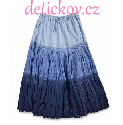 Dámská kanýrová sukně v modrých tonech