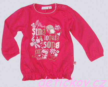 baby bavlněné tričko ,,Song for me,, růžové