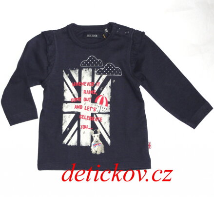 Baby triko BS ,, Londýn City,, modré  s dlouhým rukávem