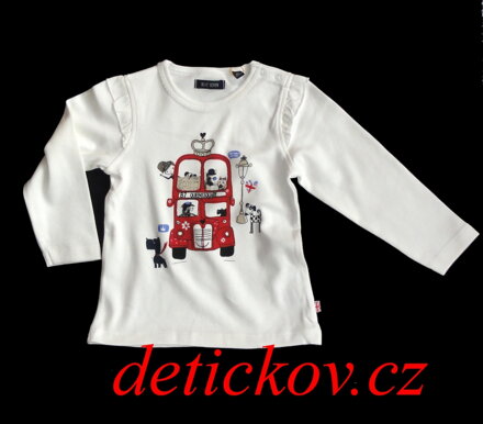 Baby triko BS ,, Londýnský bus,, krémové s dlouhým rukávem