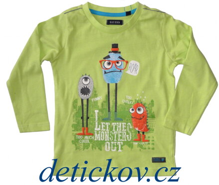 BS mini boy triko s dlouhým rukávem ,, MONSTERS,, zelené