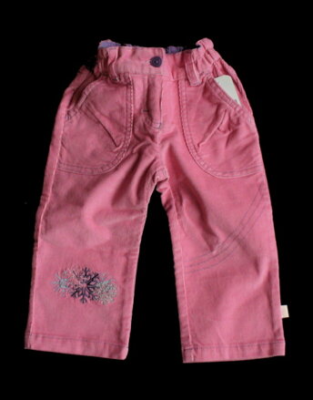 růžové manžestrové kalhoty DADA kojenecké