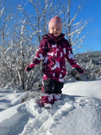 LUXUSNÍ zimní kombinéza FIVE SEASONS růžová camouflage EKO