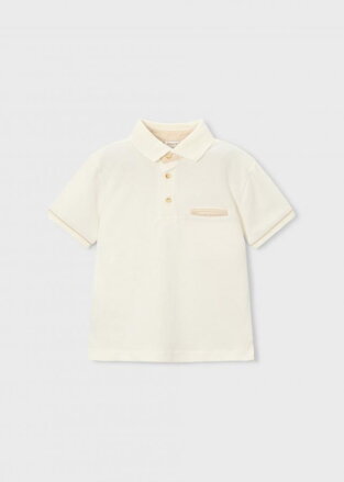 Mayoral mini boy polo tričko krémové b. 072