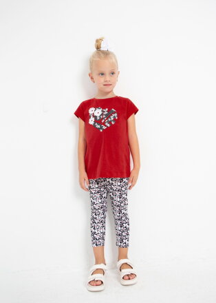 Mayoral mini girl set triko a legíny "Love" b. 085