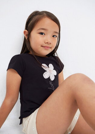 Mayoral mini girl tričko černé "Love" b. 064