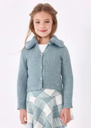 Mayoral mini girl rozepínací svetr s límcem b. 011
