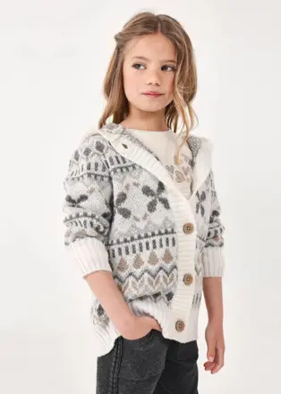 Mayoral mini girl rozepínací svetr s kapucí b. 018