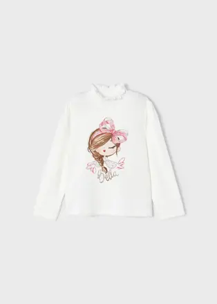 Mayoral mini girl bílé tričko "Bella" b. 060