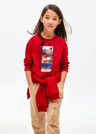 Mayoral girl červené tričko dlouhý rukáv "Voyage" b. 068