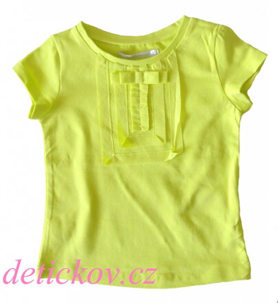 Mayoral mini girl citronové tričko  s mašličkou