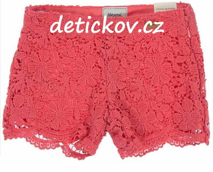 Mayoral mini girl vyšívané kraťásky z krajky růžové