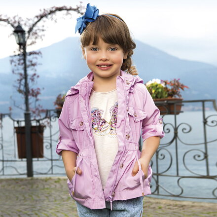 Mayoral mini girl nepromokavá parka lesklá fialová