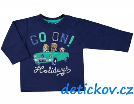 Mayoral baby tričko ,,Go on holiday,, modré