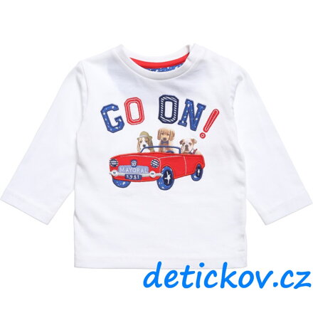 Mayoral baby tričko ,,Go on holiday,, bílé