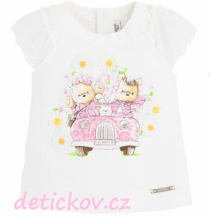 Mayoral baby tričko "Rose car"
