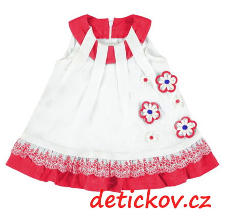 Mayoral baby šatičky s kytičkami melounové