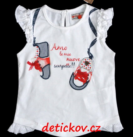 Mayoral baby tričko "Shoes  modro-červené"