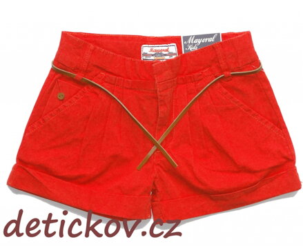 Mayoral mini girl bermudy s koženým pásečkem tomatové 