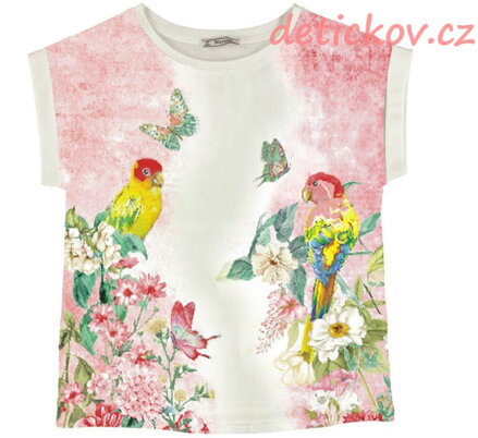 Mayoral girl dívčí tričko - halenka ,,Parrots,, korálové