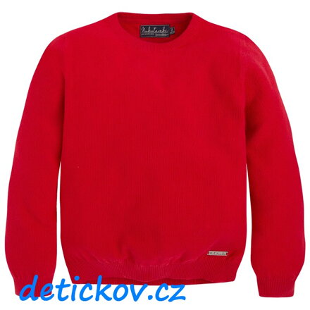 Mayoral  boy bavlněný basic svetr  červený