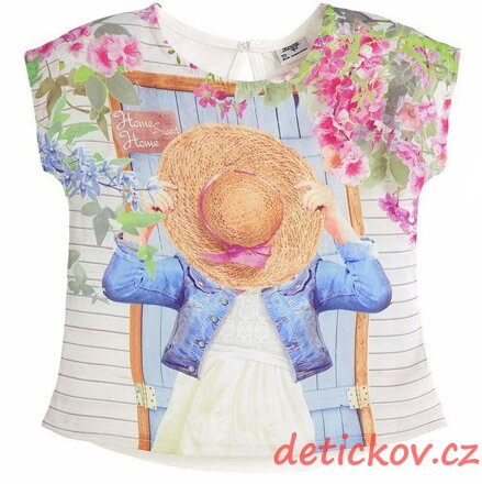 Mayoral mini girl tričko ,,Klobouk,, lila  b.17