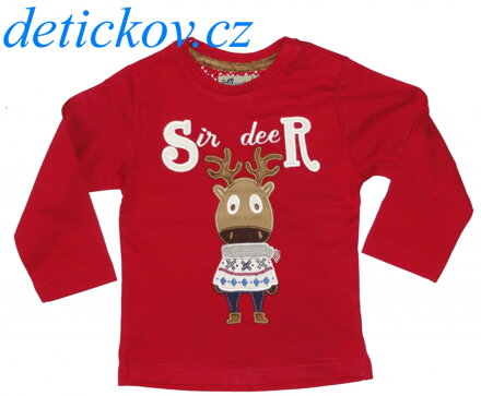 Mayoral baby tričko ,,Sobík,, červené