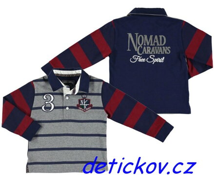 Mayoral mini boy polo ,,Kočovník,, modro-šedé