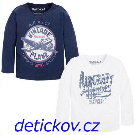 Mayoral set 2 ks triček ,, Air pilot,, modrý