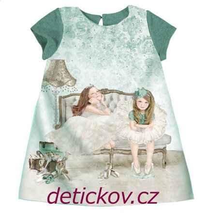 Mayoral mini girl zimní šatičky zelenkavé ,, Baletky,,
