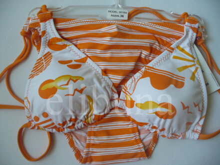 dámské plavky bílo/ oranžové