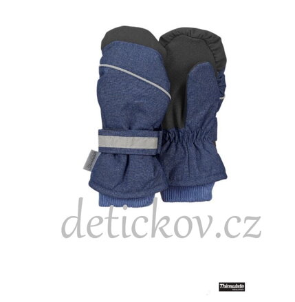 Sterntaler nepromokavé rukavice palčáky modré s reflexním proužkem