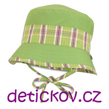 Sterntaler zelený  oboustranný klobouček se zavazováním UV 50 +