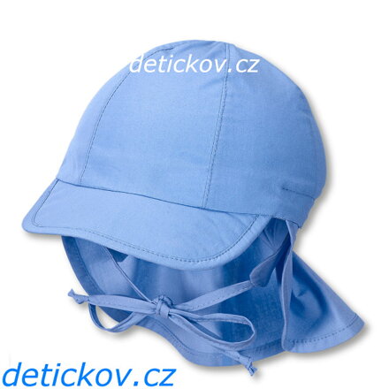 jednobarevná zavazovací basebalka s UV 50+ světle modrá