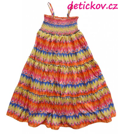 Topo letní šaty se žabičkováním "ETNO" vzor