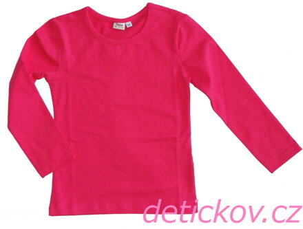 Topo basic růžové triko s elastanem 