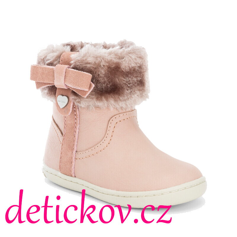 Mayoral baby girl růžové polokozačky s kožíškem Mayoral baby girl růžové polokozačky s kožíškem