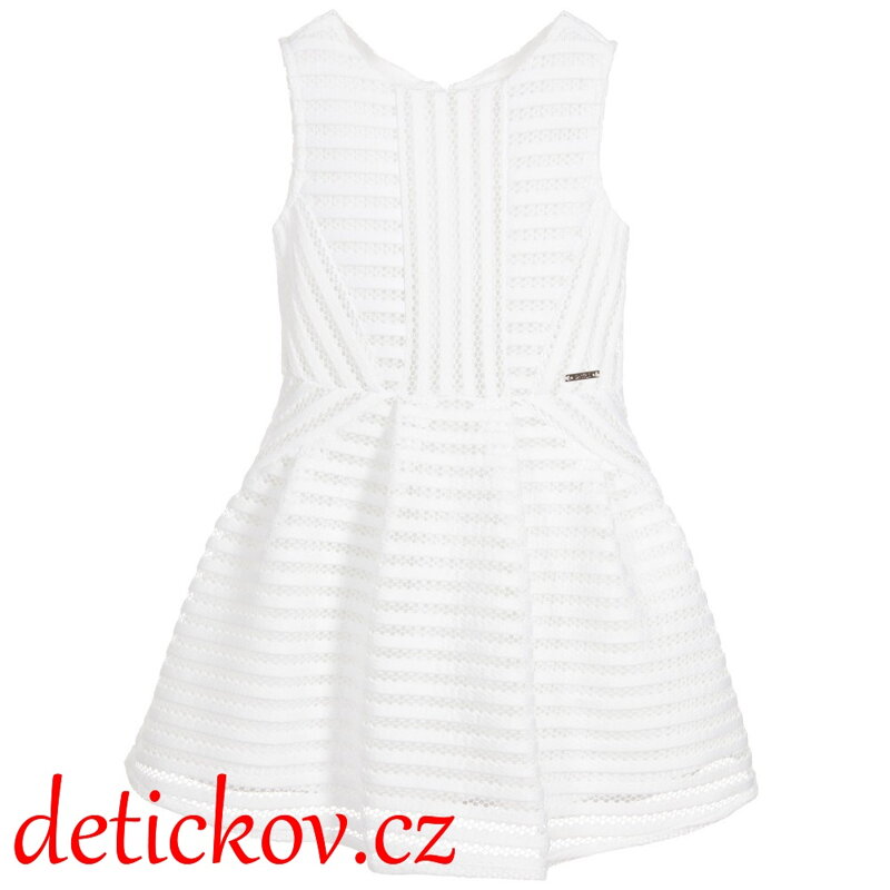 Mayoral girl letní šaty z krajkového tylu bílé Mayoral girl letní šaty z krajkového tylu bílé