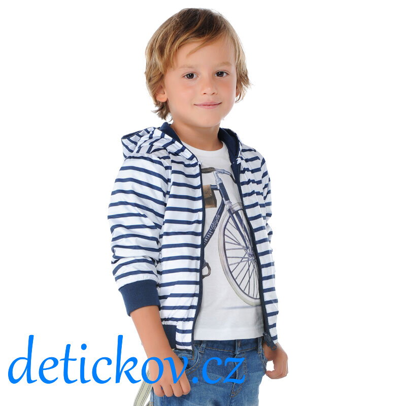 Mayoral mini boy oboustranná bunda-mikina modro-bílá Mayoral mini boy oboustranná bunda-mikina modro-bílá
