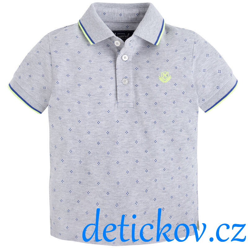 Mayoral mini boy polo se vzorečkem šedé Mayoral mini boy polo se vzorečkem šedé