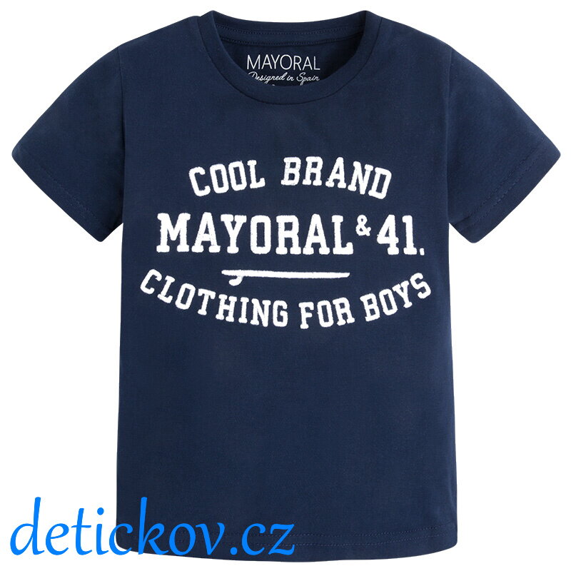 Mayoral mini boy tričko s krátkým rukávem tmavě modré ,,2017,, Mayoral mini boy tričko s krátkým rukávem tmavě modré ,,2017,,