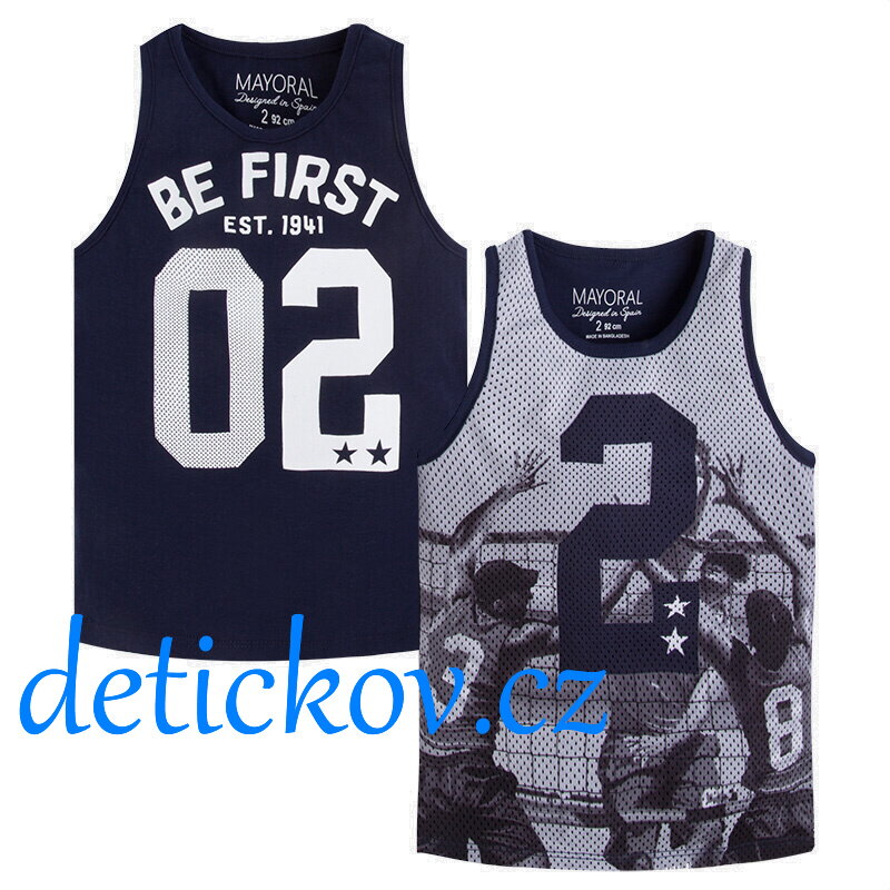 Mayoral mini boy set 2 kusy tílko ,, Basket,, modrý Mayoral mini boy set 2 kusy tílko ,, Basket,, modrý