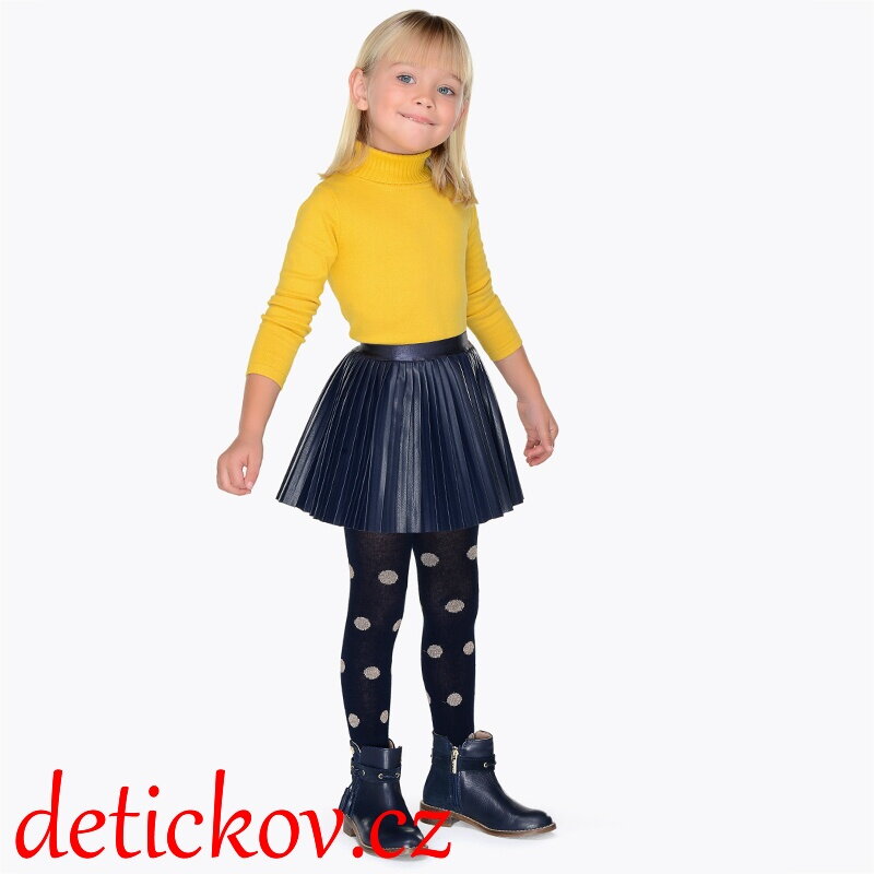 Mayoral mini girl sukýnka se sklady z umělé kůže modrá Mayoral mini girl sukýnka se sklady z umělé kůže modrá