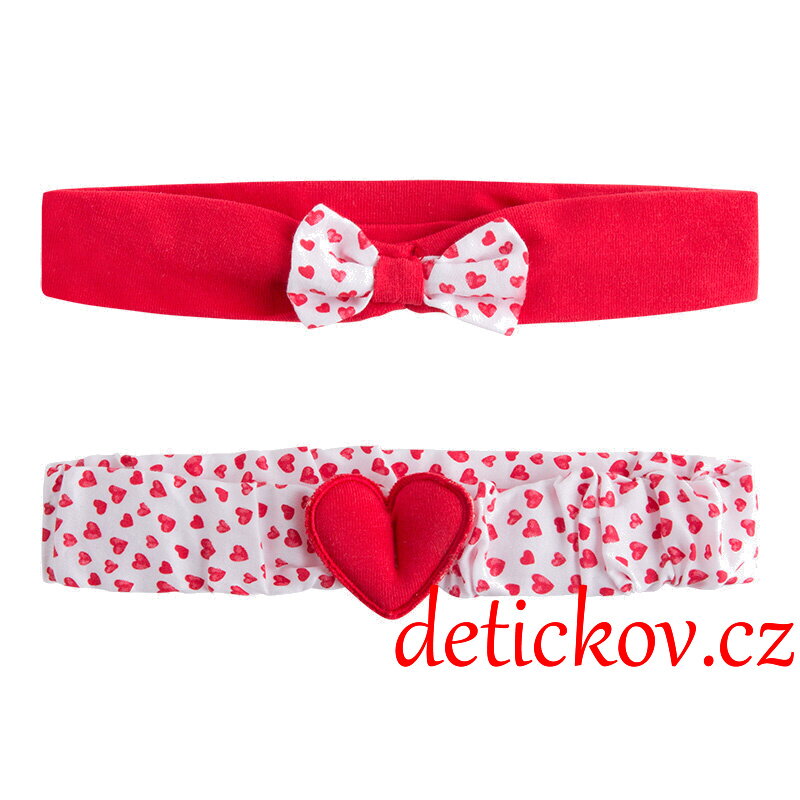 Mayoral set 2 ks kojenecká čelenka do vlásků červená textilní Mayoral set 2 ks kojenecká čelenka do vlásků červená textilní