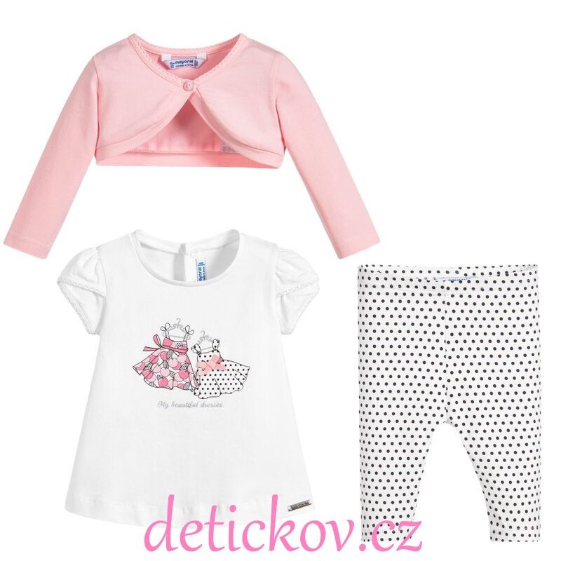 Mayoral baby 3 dílný komplet tunika+legínky+ bolerko světle růžové b.20 Mayoral baby 3 dílný komplet tunika+legínky+ bolerko světle růžové b.20