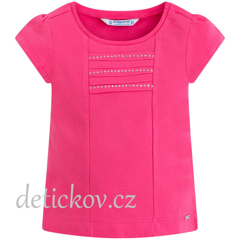 Mayoral mini girl tričko se štrasy fuchsiové Mayoral mini girl tričko se štrasy fuchsiové