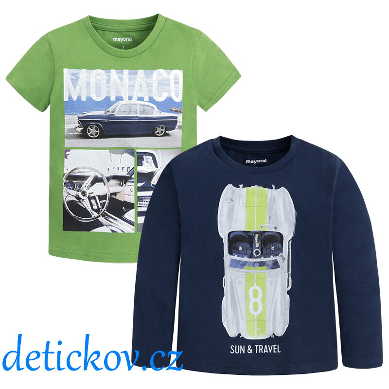 Mayoral mini boy set 2 ks tričko ,,Monako,, modro-zelený Mayoral mini boy set 2 ks tričko ,,Monako,, modro-zelený