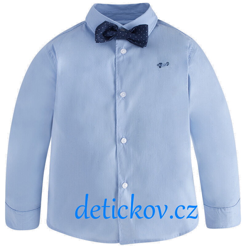 Mayoral mini boy formální košile s motýlkem modrá Mayoral mini boy formální košile s motýlkem modrá