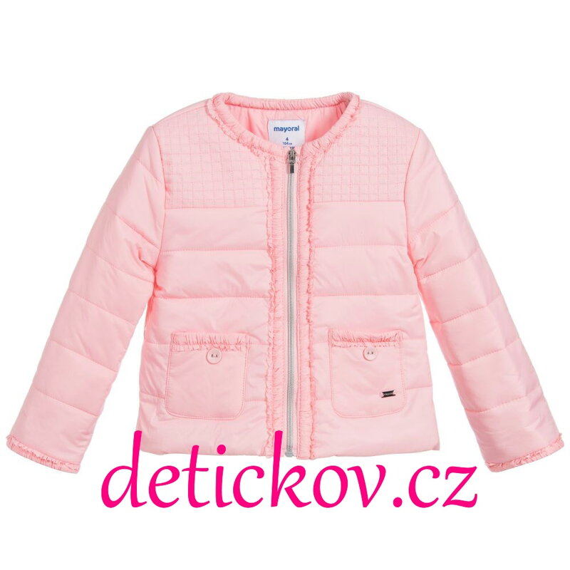 Mayoral mini girl prošívaná růžová jarní bundička Mayoral mini girl prošívaná růžová jarní bundička